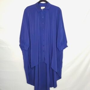 DUBGEE by Whoopi Oversized Tunic Size Med Relaxed Lagenlook Hi-low Dress